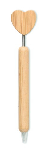 Bambusz golyóstoll, szív