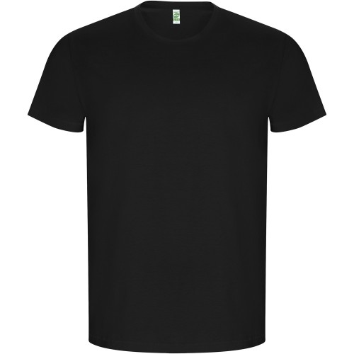 Roly Golden organikus pamut férfi póló, Solid black, M