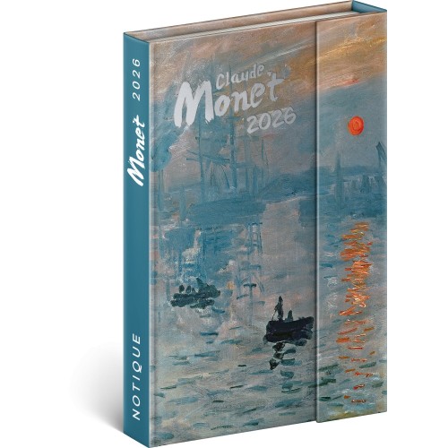 Mágnessel záródó agenda Claude Monet 2027, 11 × 16 cm