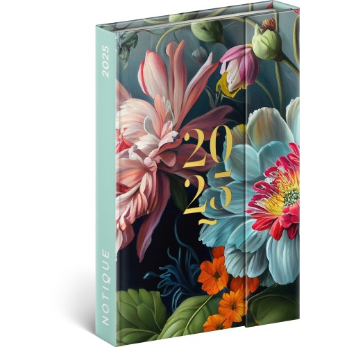 Mágnessel záródó agenda Flamingo 2027, 11 x 16 cm