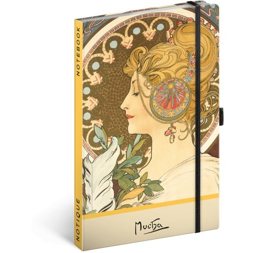 Notesz Alphonse Mucha ? Feather, dotted, 13 x 21 cm