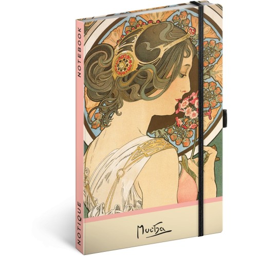 Notesz Alphonse Mucha ? Primrose, dotted, 13 x 21 cm