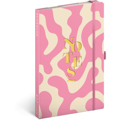 Notesz Pink, lined, 13 × 21 cm