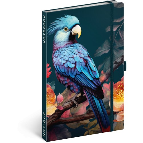 Notesz Parrot, lined, 13 x 21 cm