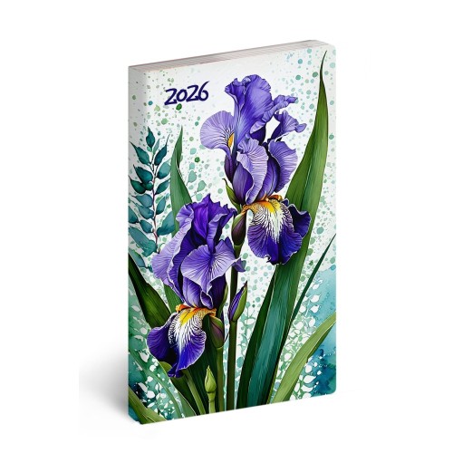 Flexi zsebnaptár - álló kékvirág