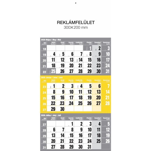 Speditőr (12 lapos), tűzött fejlappal, sárga