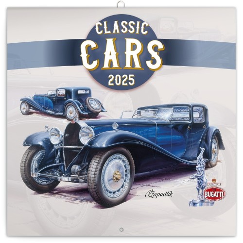 Lemeznaptár Classic Cars ? Václav Zapadlík 2027, PLAstIC FREE, 30 × 30 cm