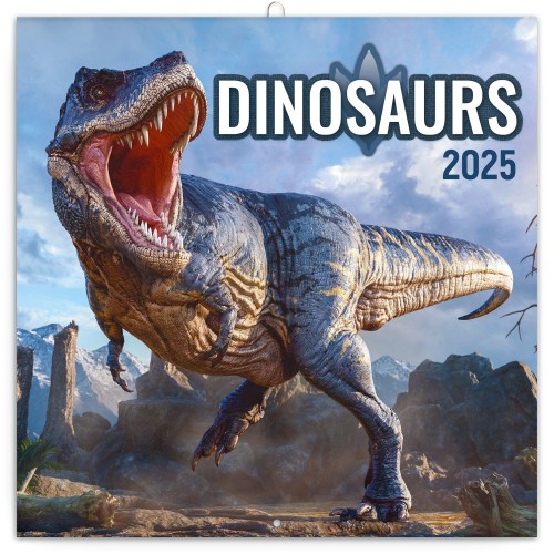 Lemeznaptár Dinosaurs 2027, 30 × 30 cm