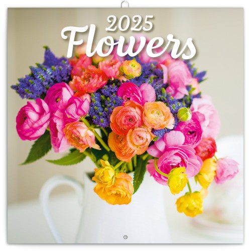 Lemeznaptár Flowers 2027, 30 x 30 cm
