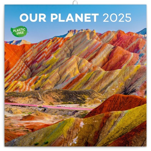 Lemeznaptár Our Planet 2027, PLAstIC FREE,  30 x 30 cm