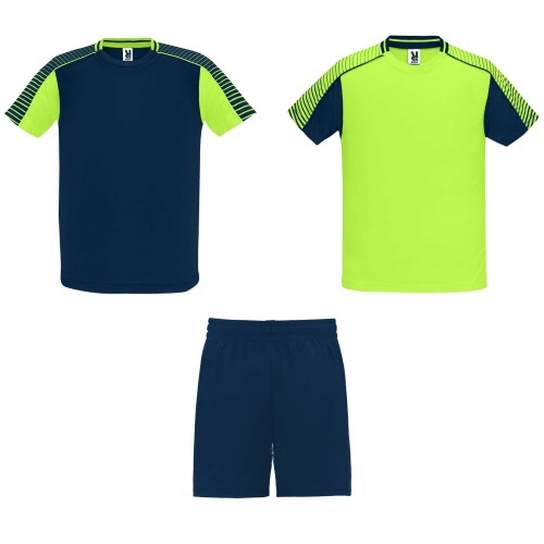 Roly Juve uniszex sport szett, fluor green, navy bl, 2XL