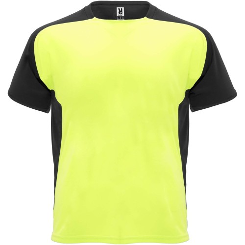 Roly Bugatti rövid ujjú uniszex sportpóló, fluor yellow, solid , 2XL
