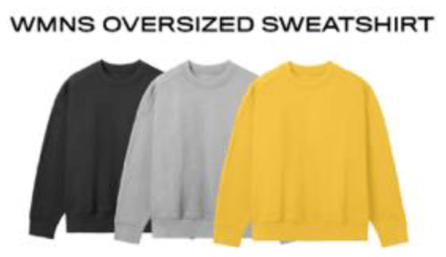 WOMENS OVERSIZED SWEATSHIRT