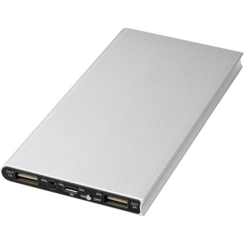 Plate powerbank, 8000 mAh, ezüst