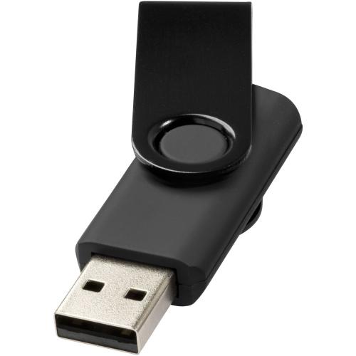 Rotate Metalic pendrive, fekete, 16GB (raktári)