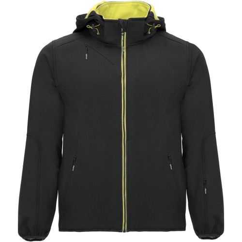 Roly Siberia uniszex softshell dzseki, Solid black, XL