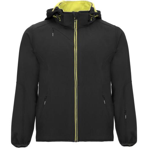 Roly Siberia uniszex softshell dzseki, Solid black, 2XL