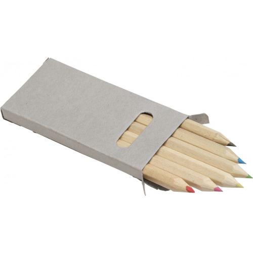 Fa színesceruza-készlet, 6 db-os