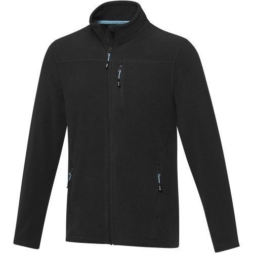 Elevate Amber férfi cipzáros GRS polárpulóver, fekete, 2XL