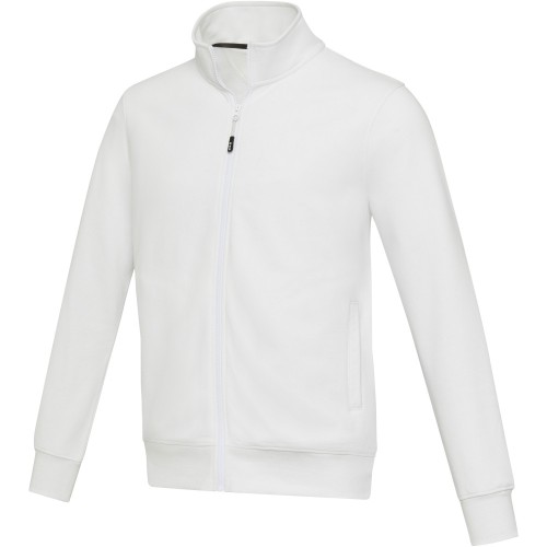 Elevate Galena uniszex cipzáras pulóver, fehér, 2XL