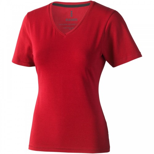 Elevate Kawartha női V nyakú póló, piros, 2XL