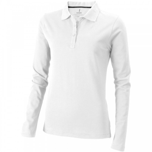 Elevate Oakville női galléros hosszú ujjú póló, fehér, 2XL