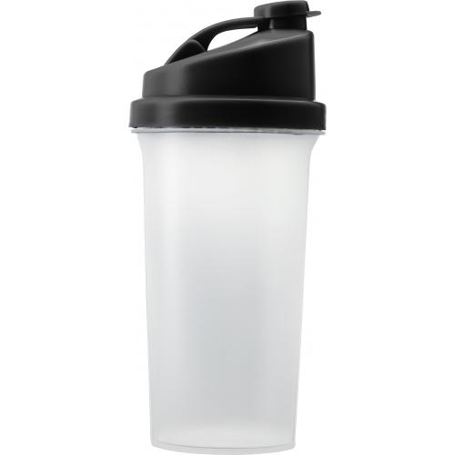 Műanyag protein shaker, 700 ml, fekete