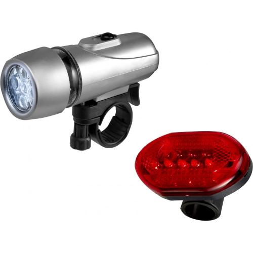 Biciklis lámpaszett, ezüst