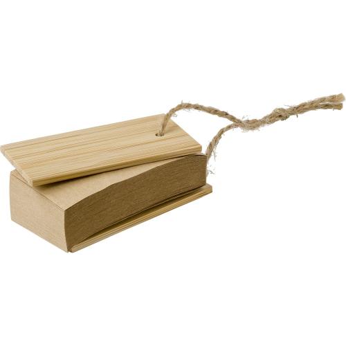 Jegyzetlapok bambusz borítóval, barna