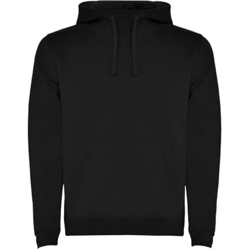 Roly Urban férfi kapucnis pulóver, Solid black, S