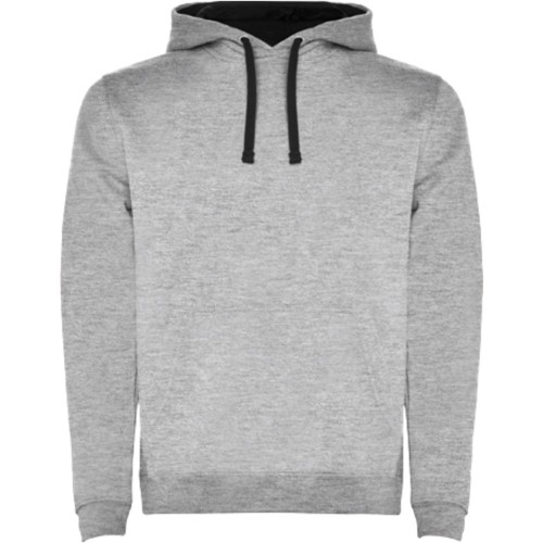 Roly Urban férfi kapucnis pulóver, Marl Grey, Solid bla, XL