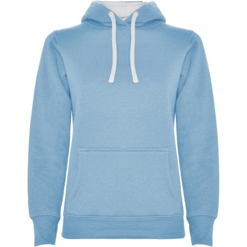 Roly Urban női kapucnis pulóver, Sky blue, White, XL