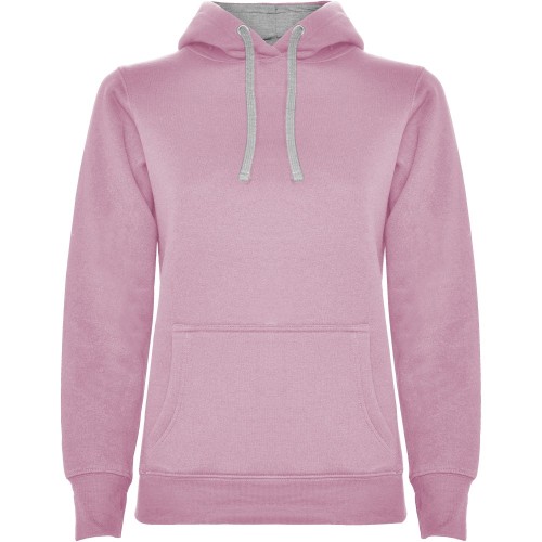 Roly Urban női kapucnis pulóver, Light pink, Marl Gre, S