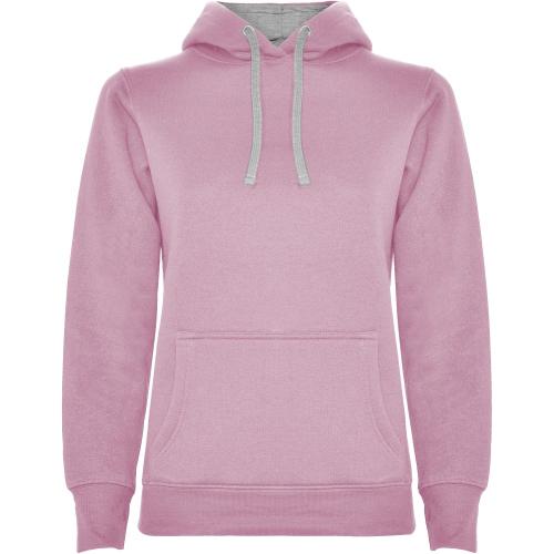 Roly Urban női kapucnis pulóver, Light pink, Marl Gre, XL