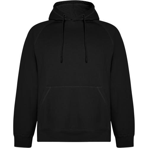 Roly Vinson uniszex kapucnis pulóver, Solid black, M