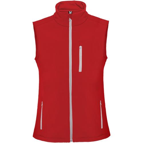 Roly Nevada uniszex softshell mellény, Red, S