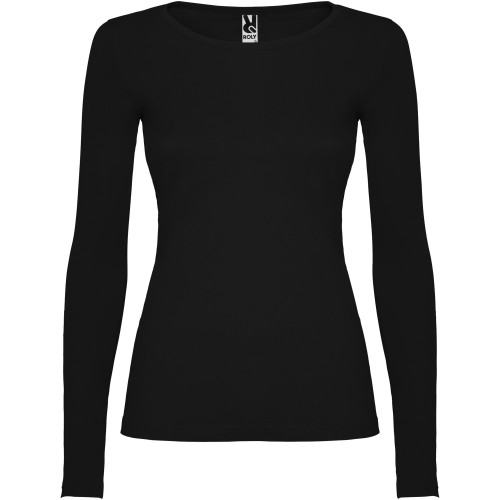 Roly Extreme női hosszúujjú póló, Solid black, XL