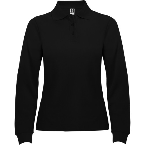 Roly Estrella hosszúujjú női póló, Solid black, M
