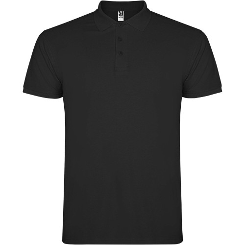 Roly Star férfi piképóló, Solid black, XL