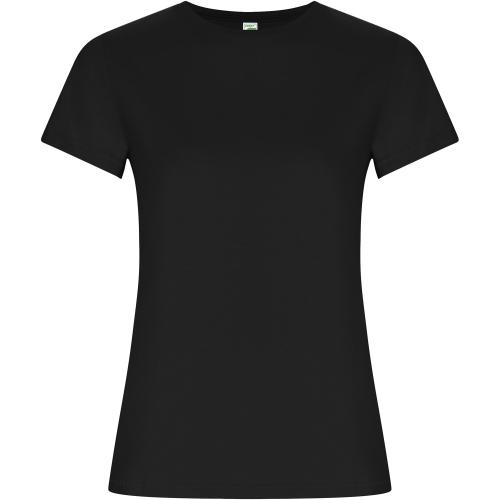 Roly Golden organikus pamut női póló, Solid black, S