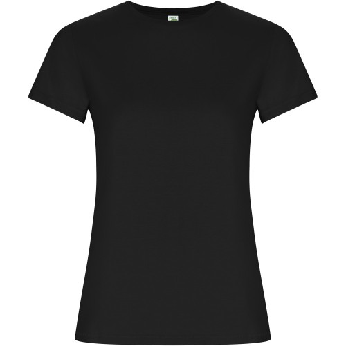 Roly Golden organikus pamut női póló, Solid black, S