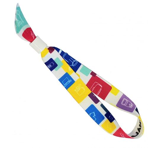 Fesztivál karszalag fehér hengerzárral