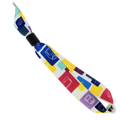 Fesztivál karszalag fekete hengerzárral