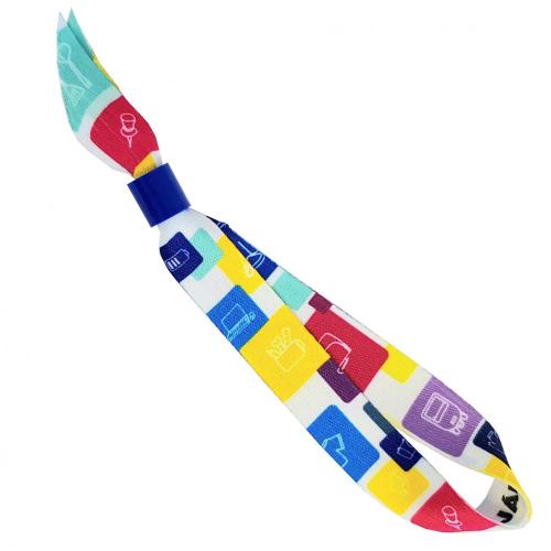 Fesztivál karszalag kék hengerzárral