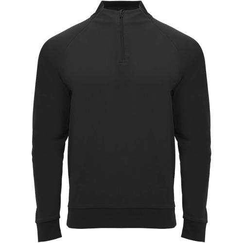 Roly Epiro hosszú ujjú negyed cipzáros gyerekpulóver, solid black, 4