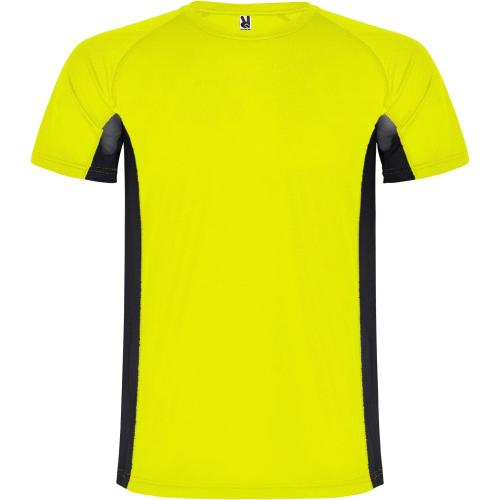 Roly Shanghai rövid ujjú gyerek sportpóló, fluor yellow, solid , 12
