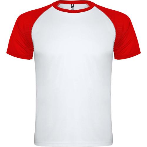 Roly Indianapolis rövid ujjú gyerek sportpóló, white, red, 8