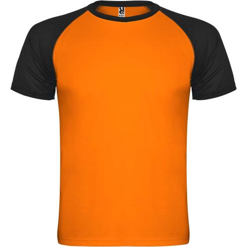 Roly Indianapolis rövid ujjú gyerek sportpóló, fluor orange, solid , 8