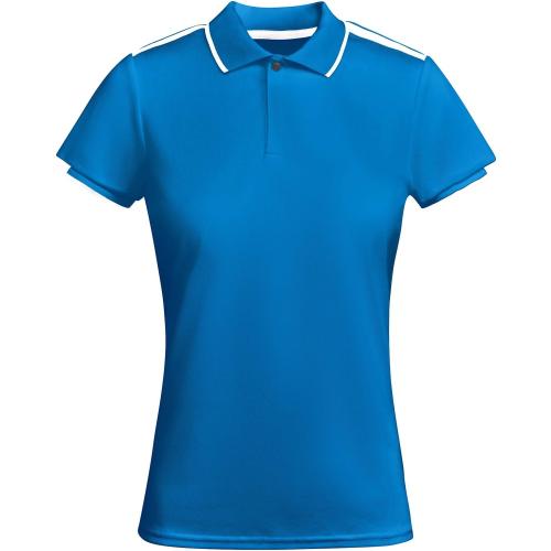Roly Tamil rövid ujjú női sportpóló, royal blue, white, L