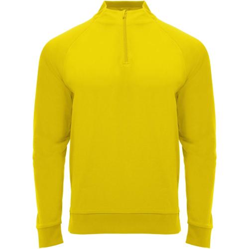 Roly Epiro hosszú ujjú negyed cipzáros uniszex pulóver, yellow, XL